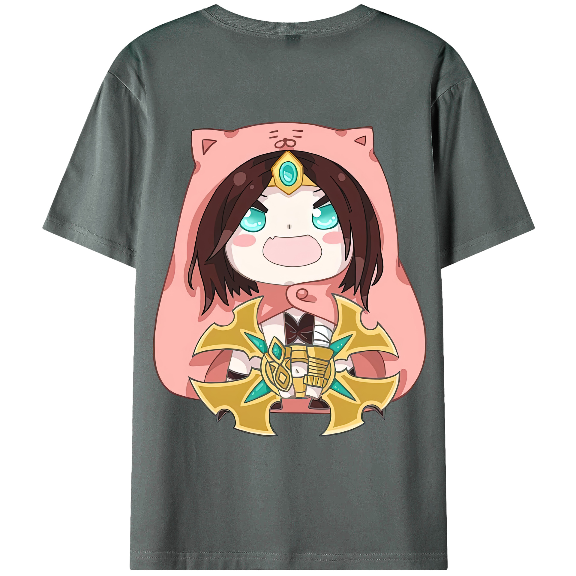 （画像用） リーグ・オブ・レジェンド League of Legends LOL 綿100％ メンズ半袖Tシャツ（バックプリント） 通気性